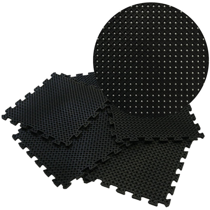 Rubber-Cal 20-in W x 20-in L x 0.625-in T Interlocking Rubber Gym Floor Tile (11-sq ft) (4-Pack)