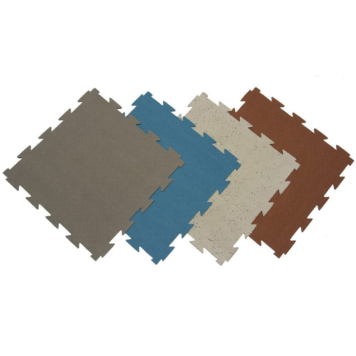 Rubber-Cal 24-in W x 24-in L x 0.25-in T Interlocking Rubber Gym Floor Tile (20-sq ft) (5-Pack)