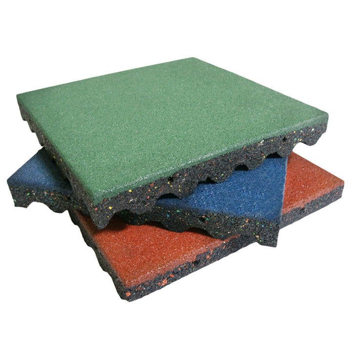 Rubber-Cal 19.5-in W x 19.5-in L x 2.5-in T Interlocking Rubber Gym Floor Tile (28-sq ft) (10-Pack)