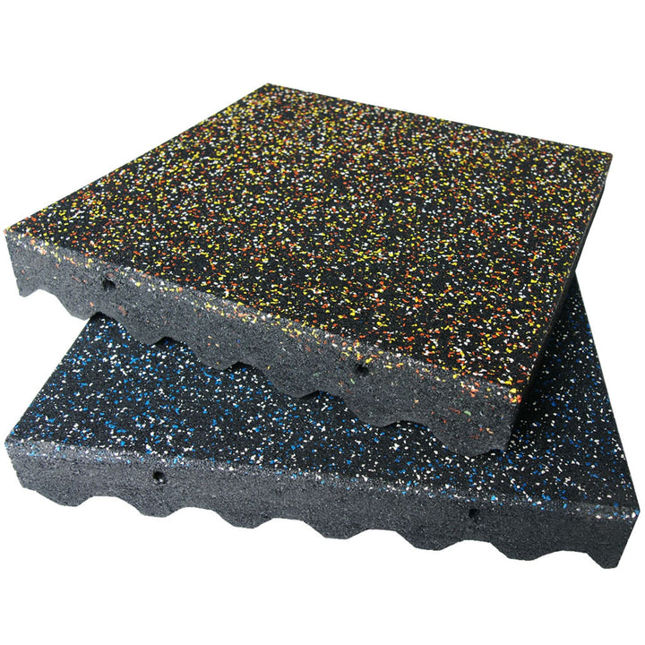 Rubber-Cal 19.5-in W x 19.5-in L x 3-in T Interlocking Rubber Gym Floor Tile (332-sq ft)