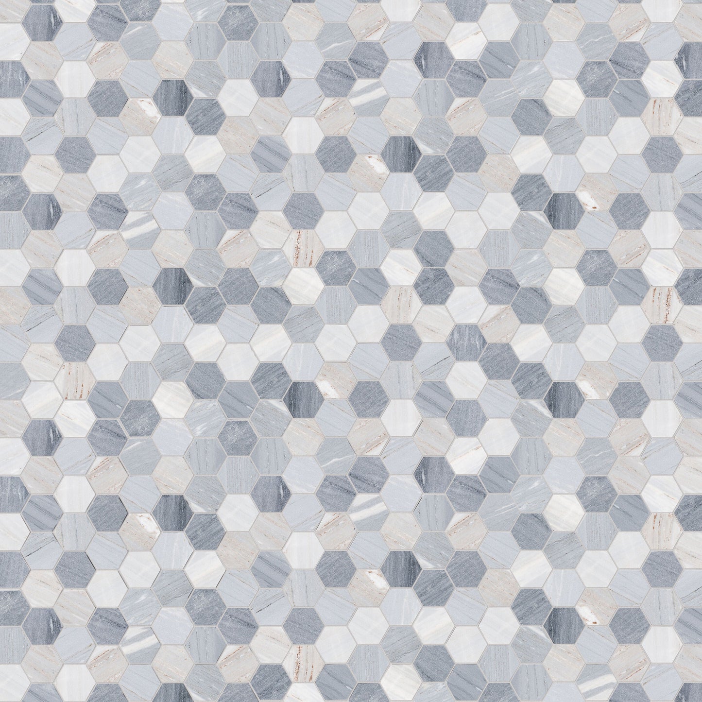 Satori Palissandro 12-in x 12-in Polished Natural Stone Look Hexagon Mosaic Floor and Wall Tile (0.96-sq. ft/ Piece)