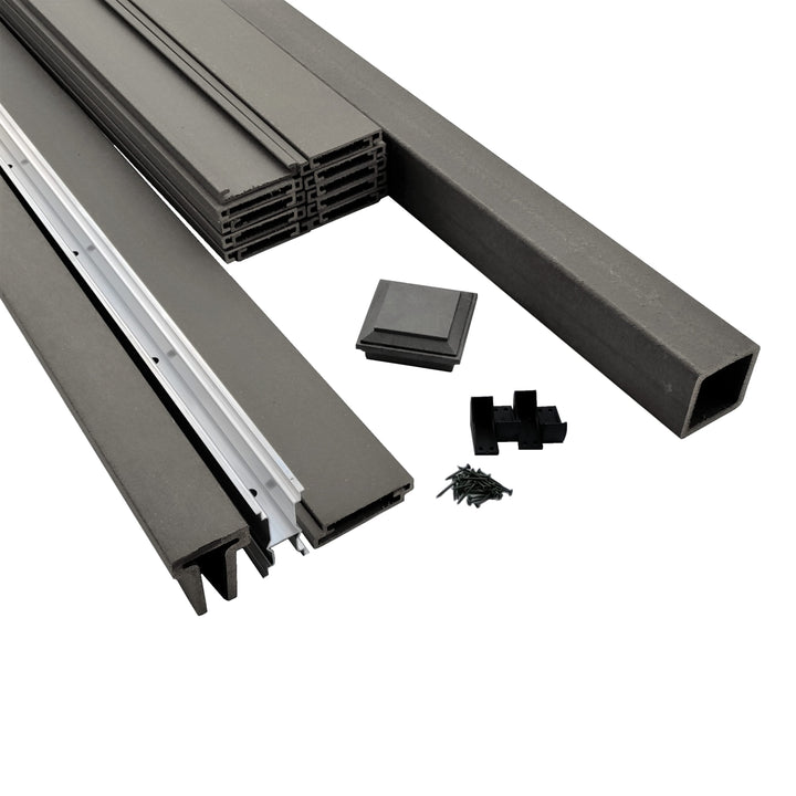 Trex Fencing 6-ft H x 8-ft W Winchester Grey Board-on-board Privacy Composite Fence Panel
