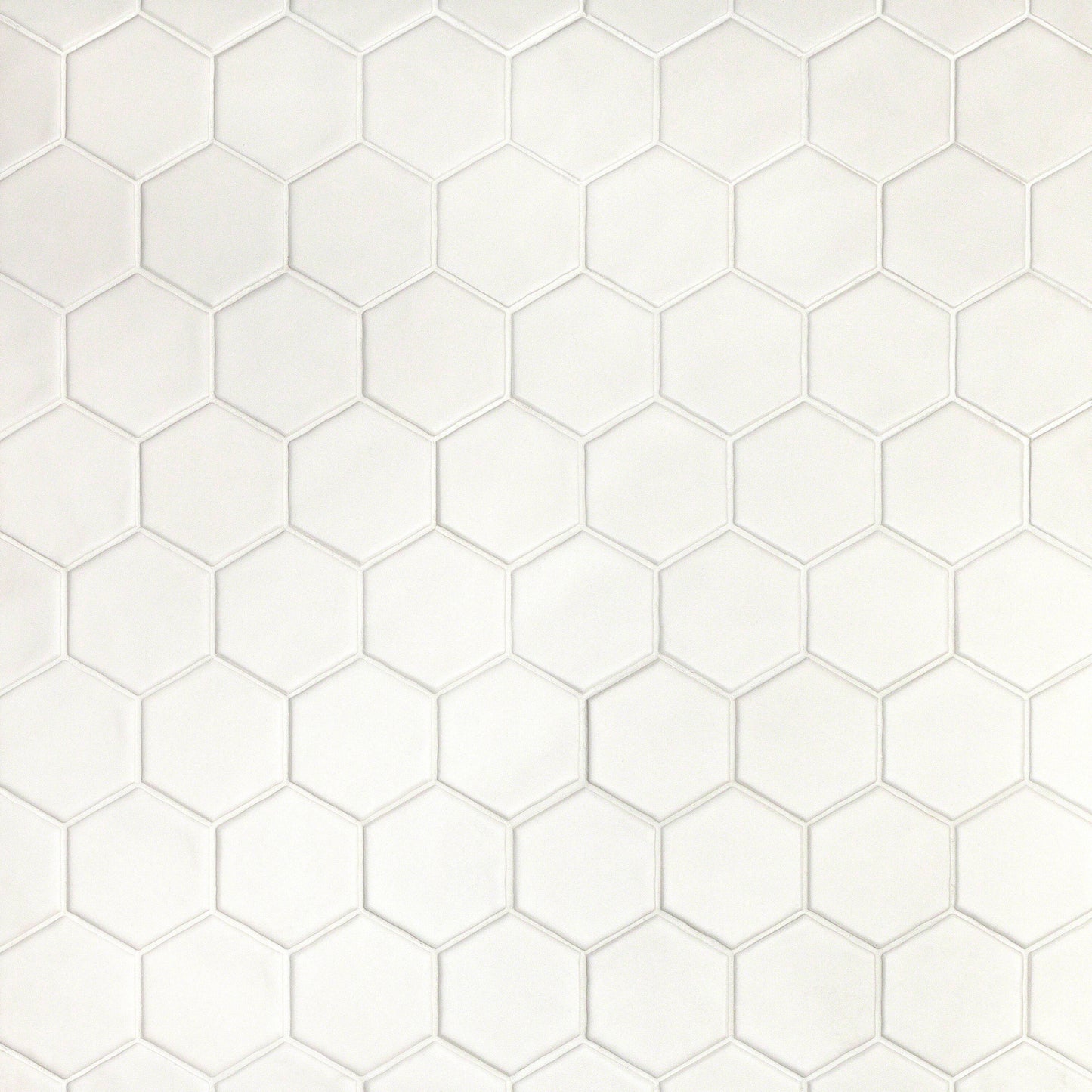 Artmore Tile Milton White 11-in x 12-in Matte Ceramic Cement look Hexagon Mosaic Floor and Wall Tile product image