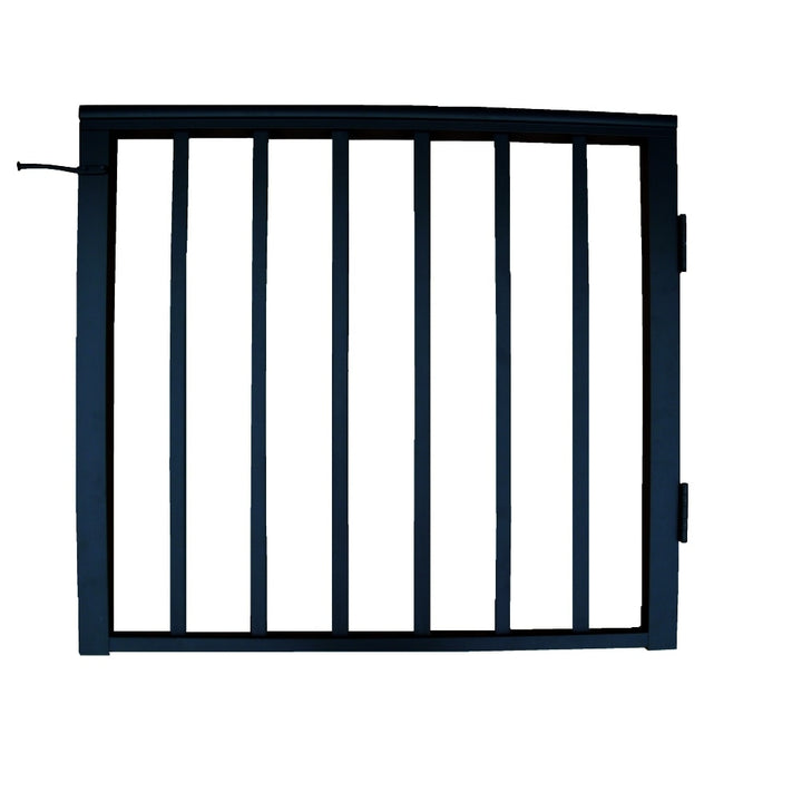 Wolf Handrail 36-in L x 36-in H Hammered Black Aluminum Deck Railing Gate (Assembled)