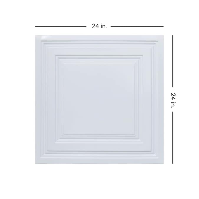 From Plain to Beautiful in Hours 2-ft x 2-ft Economy White PVC Drop Ceiling Tile (10-Pack, 40-sq ft / Case)