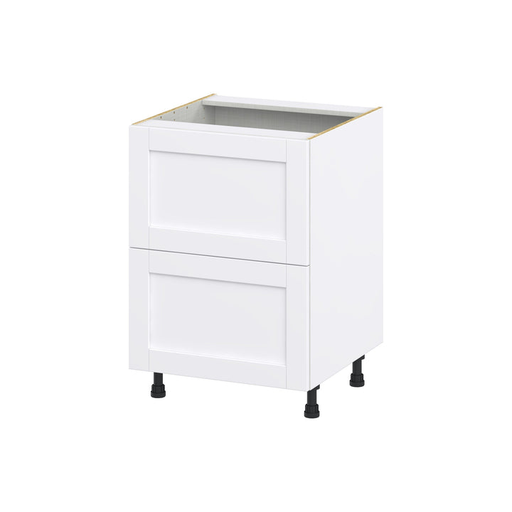 Hugo&Borg Rosemont 24-in W x 34.5-in H x 24-in D Glacier White 2-Drawer Base Fully Assembled Cabinet