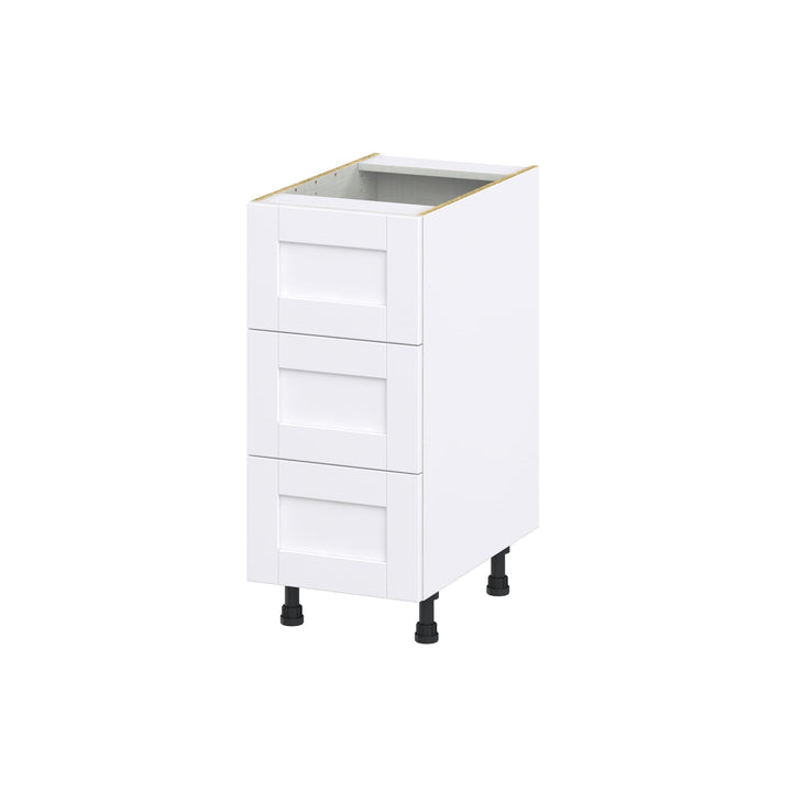 Hugo&Borg Rosemont 15-in W x 34.5-in H x 24-in D Glacier White 3-Drawer Base Fully Assembled Cabinet
