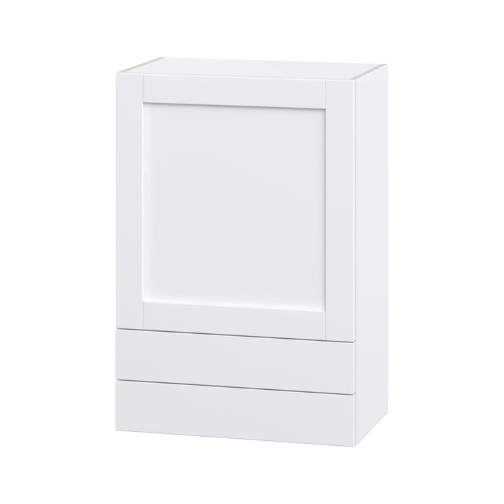 Hugo&Borg Rosemont 24-in W x 35-in H x 14-in D Glacier White 2-Drawers Wall Fully Assembled Cabinet (Flat Panel Shaker Style)
