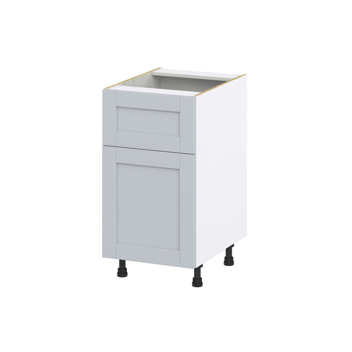 Hugo&Borg Charlesberg 18-in W x 34.5-in H x 24-in D Gray 1-Drawer Base Fully Assembled Cabinet (Flat Panel Shaker Style)