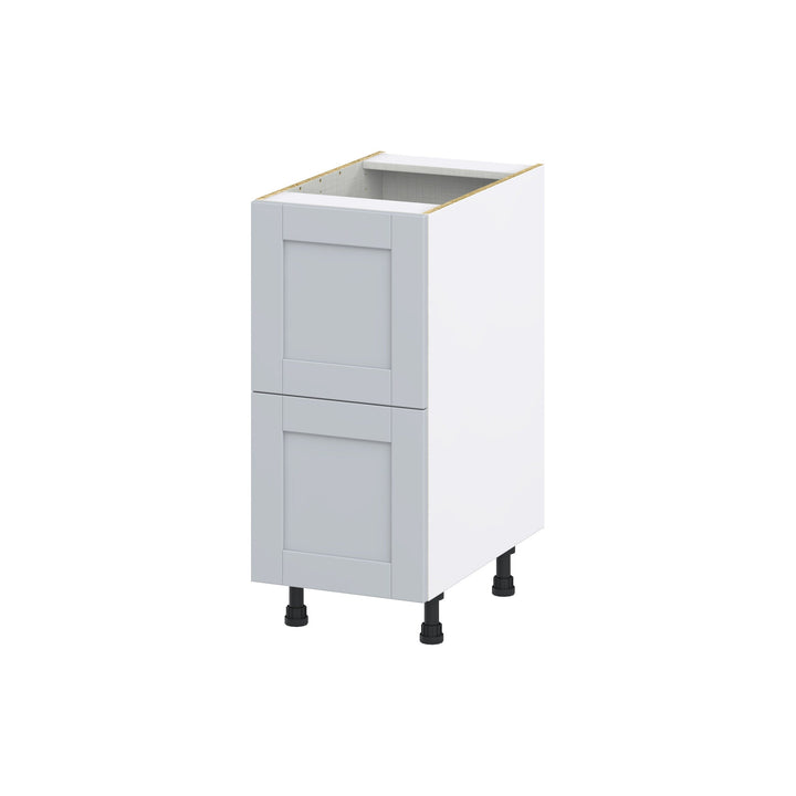 Hugo&Borg Charlesberg 15-in W x 34.5-in H x 25-in D Gray 2-Drawer Base Fully Assembled Cabinet
