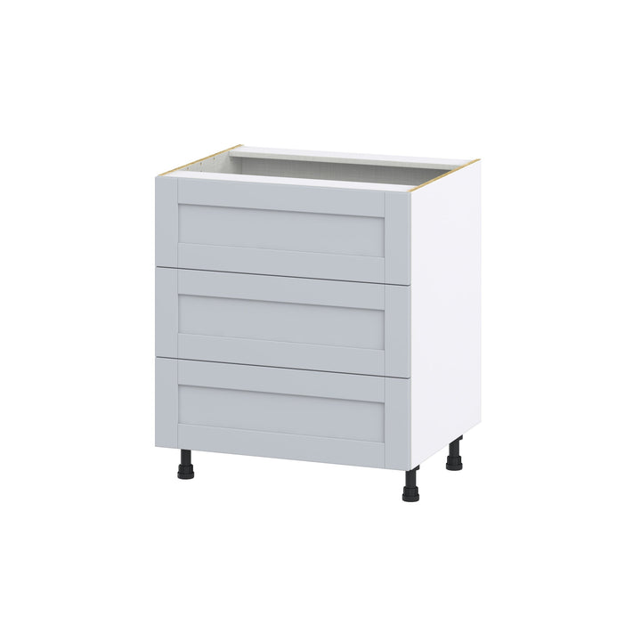 Hugo&Borg Charlesberg 30-in W x 34.5-in H x 24-in D Gray 3-Drawer Base Fully Assembled Cabinet