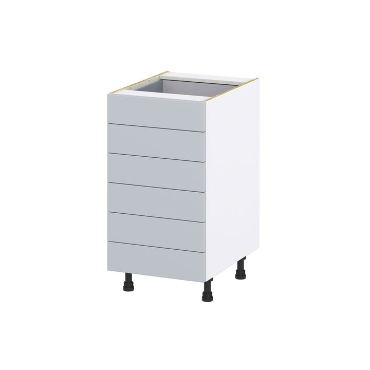 Hugo&Borg Charlesberg 18-in W x 34.5-in H x 24-in D Gray 6-Drawer Base Fully Assembled Cabinet