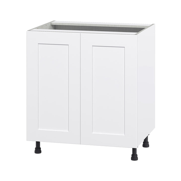 Hugo&Borg Jolie 36-in W x 34.5-in H x 24-in D Warm White Base Fully Assembled Cabinet (Flat Panel Shaker Door Style)