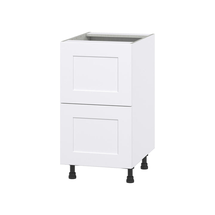 Hugo&Borg Jolie 18-in W x 34.5-in H x 24-in D Warm White 2-Drawer Base Fully Assembled Cabinet