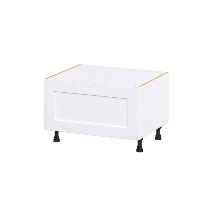 Hugo&Borg Jolie 30-in W x 19.5-in H x 24-in D Warm White 1-Drawer Base Fully Assembled Cabinet