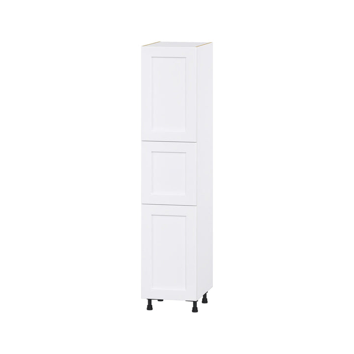 Hugo&Borg Jolie 18-in W x 84.5-in H x 24-in D Warm White Pantry Fully Assembled Cabinet (Flat Panel Shaker Door Style)