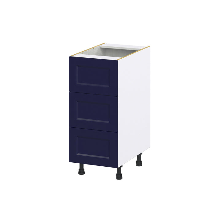 Hugo&Borg Lorette 15-in W x 34.5-in H x 24-in D Navy Blue 3-Drawer Base Fully Assembled Cabinet