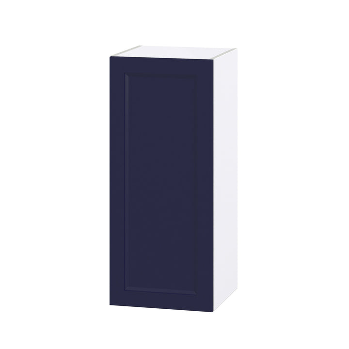 Hugo&Borg Lorette 15-in W x 35-in H x 14-in D Navy Blue Wall Fully Assembled Cabinet (Recessed Panel Shaker Door Style)