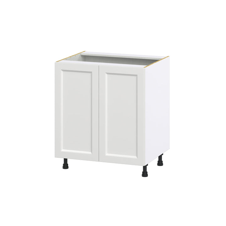 Hugo&Borg Riviera 30-in W x 34.5-in H x 24-in D Bright White Base Fully Assembled Cabinet (Recessed Panel Shaker Door Style)