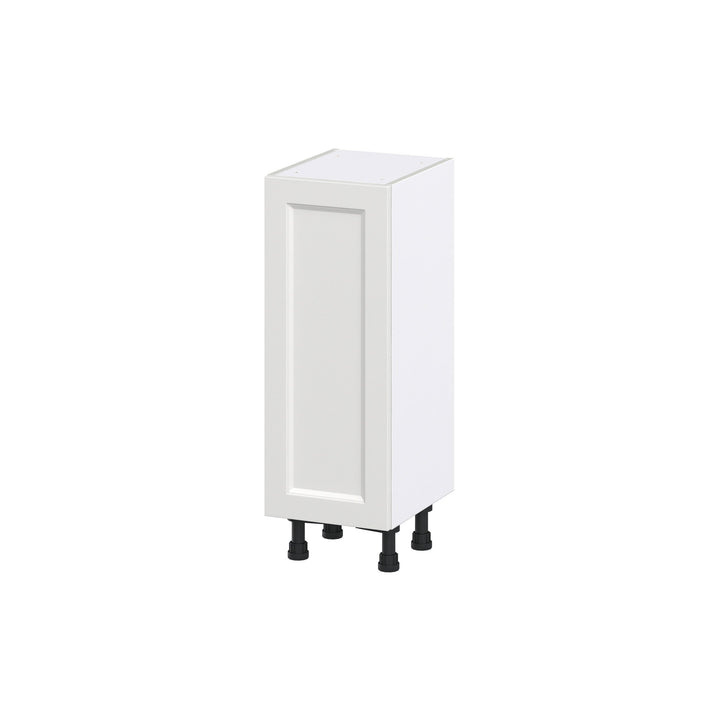 Hugo&Borg Riviera 12-in W x 34.5-in H x 14-in D Bright White Base Fully Assembled Cabinet (Recessed Panel Shaker Door Style)
