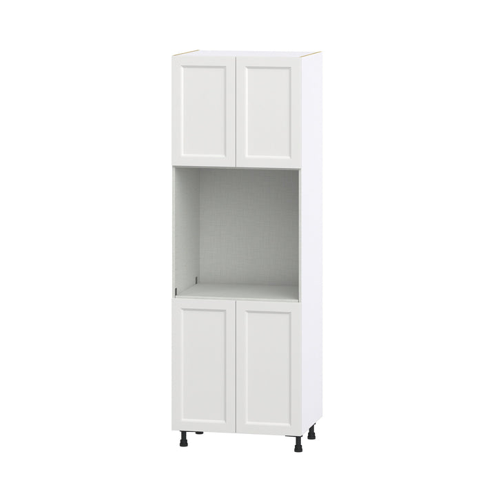 Hugo&Borg Riviera 30-in W x 89.5-in H x 24-in D Bright White Single Oven Base Fully Assembled Cabinet (Recessed Panel Shaker Style)