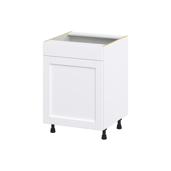 Hugo&Borg Rosemont 24-in W x 34.5-in H x 24-in D Glacier White Sink Base Fully Assembled Cabinet (Flat Panel Shaker Style)