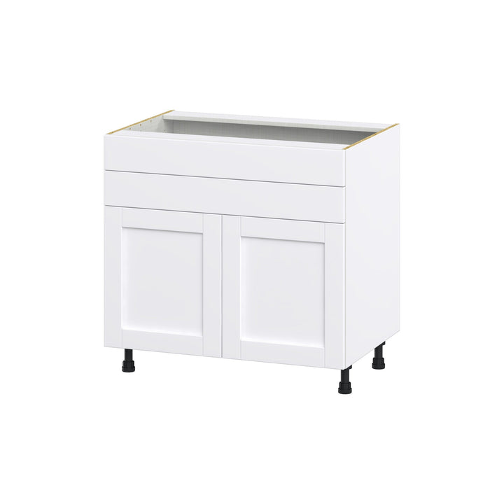 Hugo&Borg Rosemont 36-in W x 34.5-in H x 24-in D Glacier White 1-Drawer Base Fully Assembled Cabinet (Flat Panel Shaker Style)