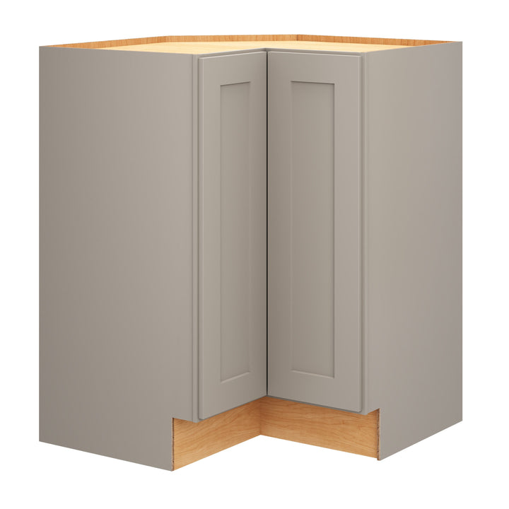 Diamond Express Jamestown 36-in W x 34.5-in H x 24-in D Cloud Gray Lazy Susan Corner Base Fully Assembled Plywood Cabinet (Recessed Panel Shaker Style)