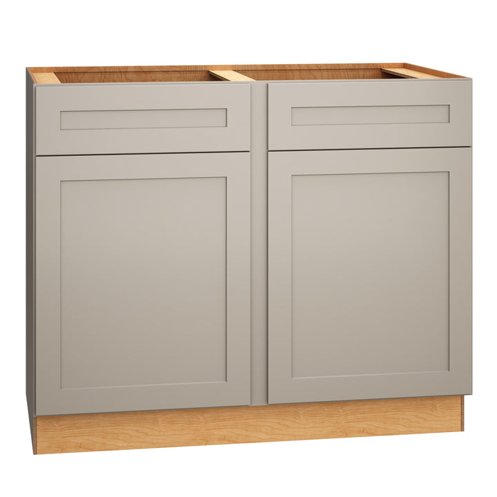 Diamond Express Jamestown 42-in W x 34.5-in H x 24-in D Cloud Gray 1-Drawer Base Fully Assembled Plywood Cabinet (Recessed Panel Shaker Style)
