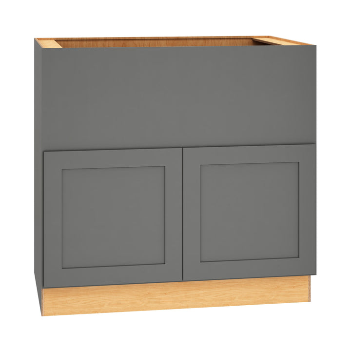 Diamond Express Jamestown 36-in W x 34.5-in H x 24-in D Moonstone Gray 1-Drawer Base Fully Assembled Plywood Cabinet (Recessed Panel Square Style)