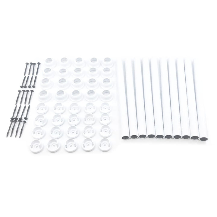 TITAN BUILDING PRODUCTS Aluminum Fence Topper Baluster 0.75-in Powder Coated White Metal Top Rail For Wood Fence
