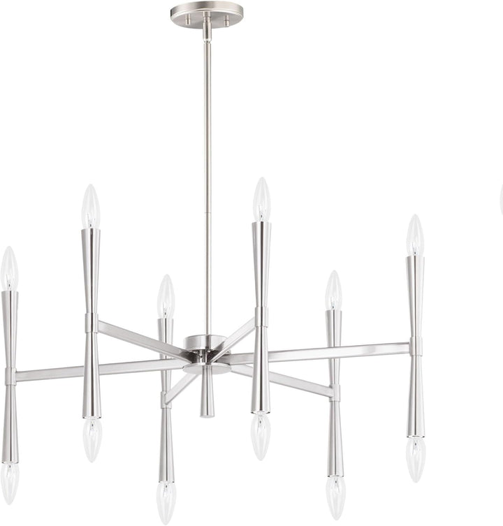 Maxim Lighting Rome 12-Light Satin Nickel Chandelier, 29.25 in.