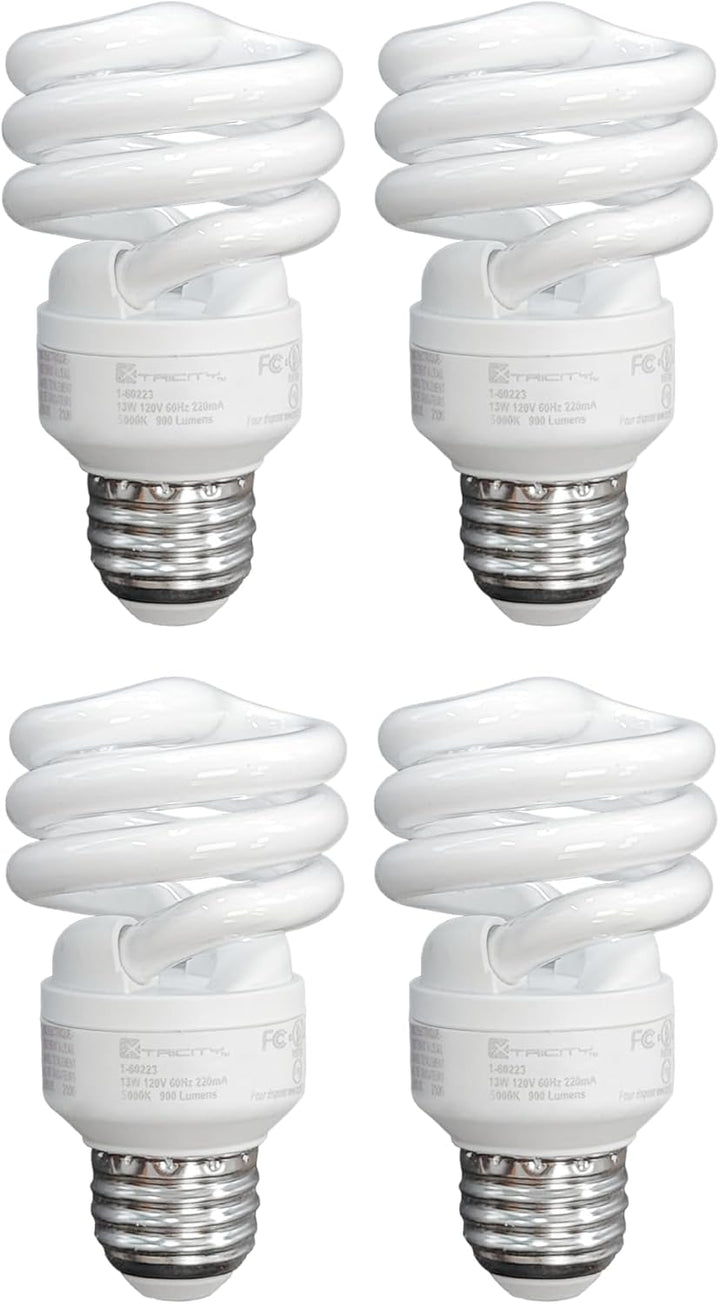 Philips 60-Watt Equivalent T2 A-Line Spiral CFL Light Bulb, Cool White 4100K