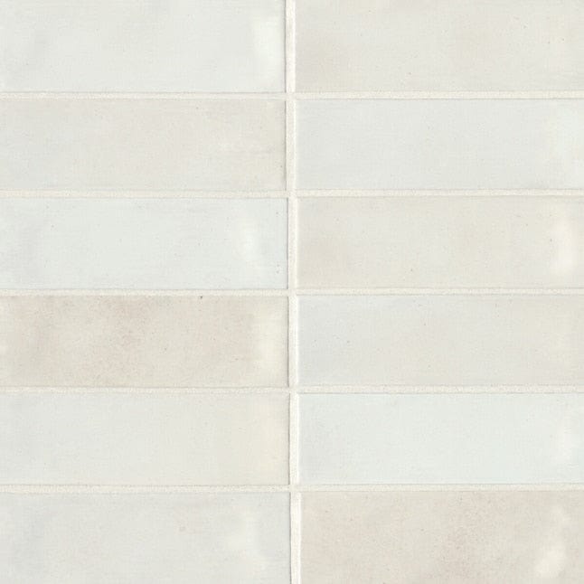 Bedrosians Celine White 2-in x 6-in Glossy Porcelain Subway Floor and Wall Tile (5.33-sq. ft/ Carton)