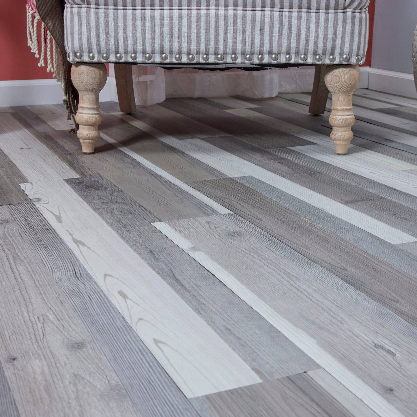Lucida USA BaseCore Reclaimed 6-in W x 36-in L x 2-mm Waterproof Peel-and-Stick Luxury Vinyl Plank Flooring, 12-mil Wear Layer (54-sq ft Carton)