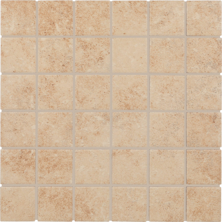 Style Selections Alamosa Beige 12-in x 12-in Matte Ceramic Mosaic Floor and Wall Tile product image