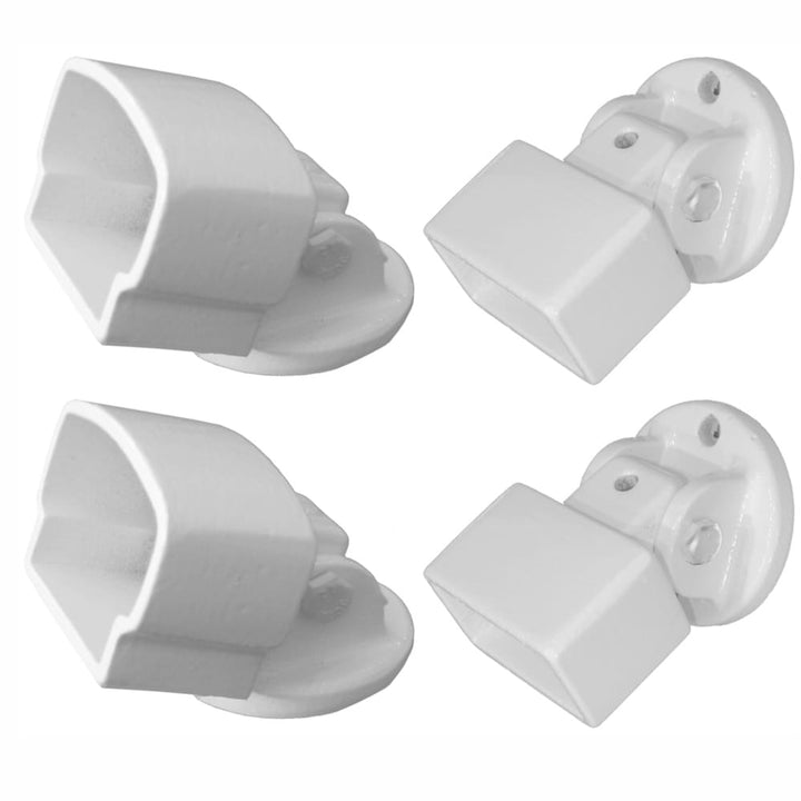 Wolf Handrail 2-in White Cast Aluminum Angle Bracket For Metal Fence