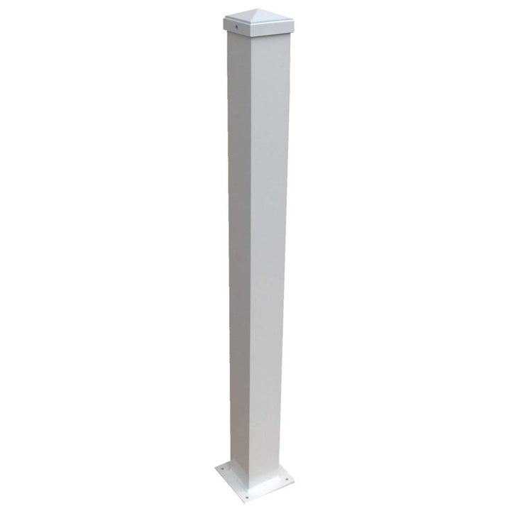 Wolf Handrail 3-in x 3-in x 6-ft White Deck Post