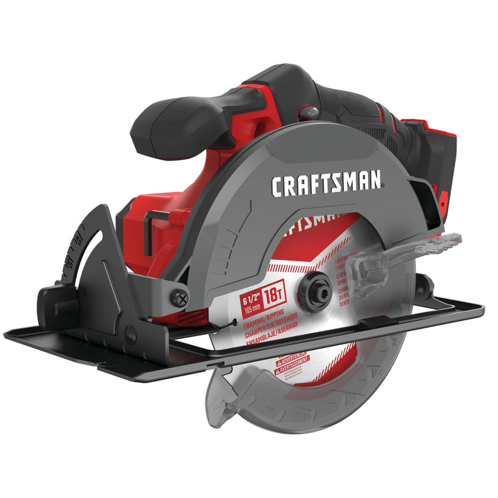 CRAFTSMAN V20 20-Volt Max 6-1/2-in Cordless Circular Saw with Brake and Metal Shoe, Tool Only