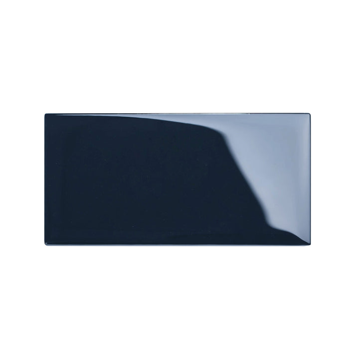 Giorbello (Sample) Glass Subway Midnight Blue 3-in x 6-in Glossy Glass Wall Tile