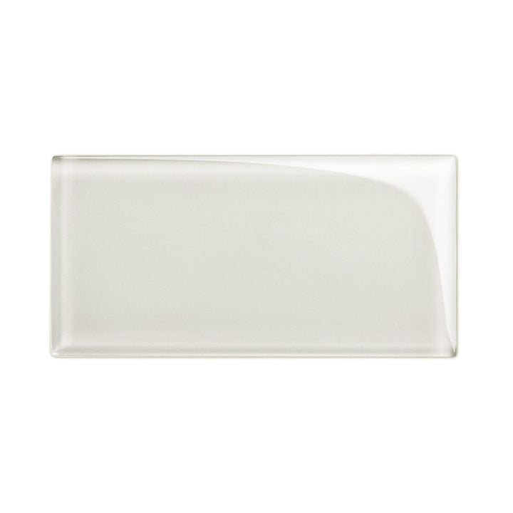 Giorbello (Sample) 3x6 Glass Subway Tiles Light Gray 3-in x 6-in Glossy Glass Brick Subway Wall Tile