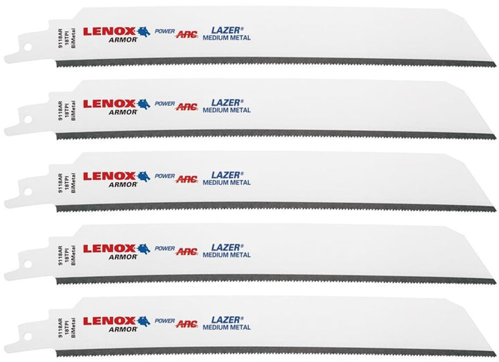 LENOX 5-Pack 9-in 18-TPI Metal Cutting Reciprocating Saw Blade
