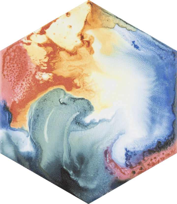 Affinity Tile Raktion Hex Decor 9-in x 10-in Multi-finish Porcelain Hexagon Floor and Wall Tile product image