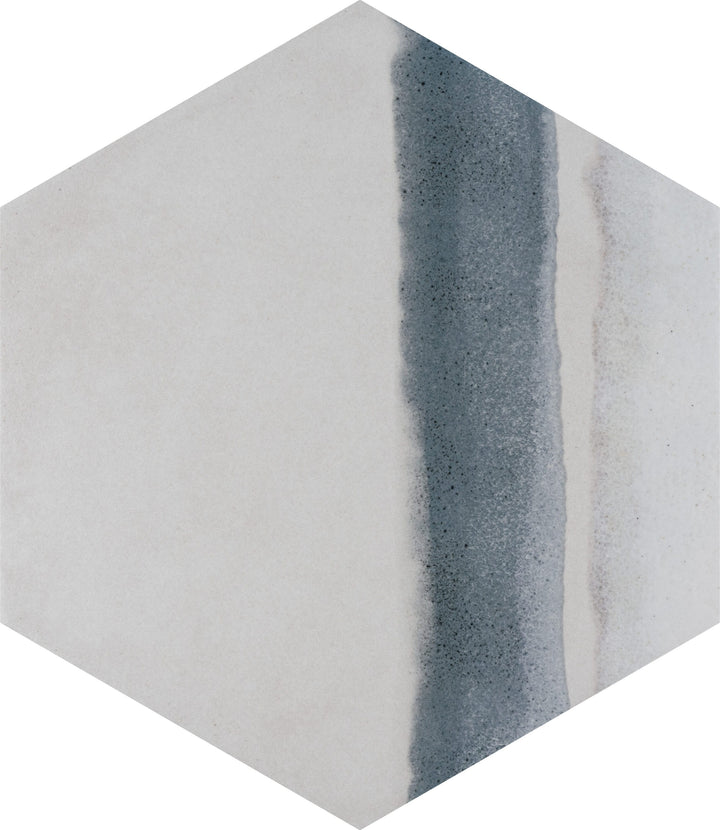 Affinity Tile Matter Hex Canvas Bone Blue 8-in x 9-in Multi-finish Porcelain Hexagon Floor and Wall Tile product image