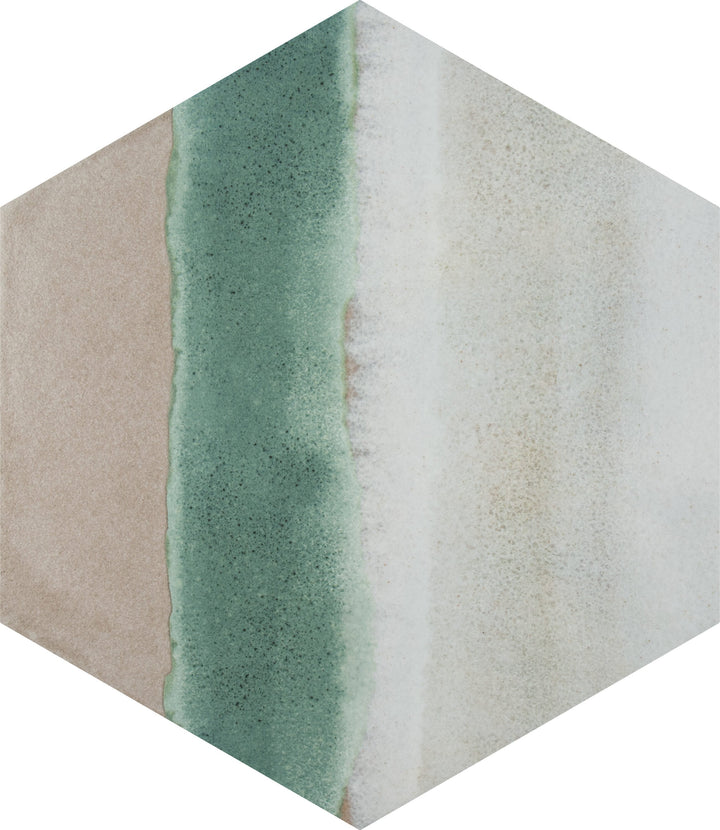 Affinity Tile Matter Hex Canvas Taupe Green 8-in x 9-in Multi-finish Porcelain Hexagon Floor and Wall Tile product image