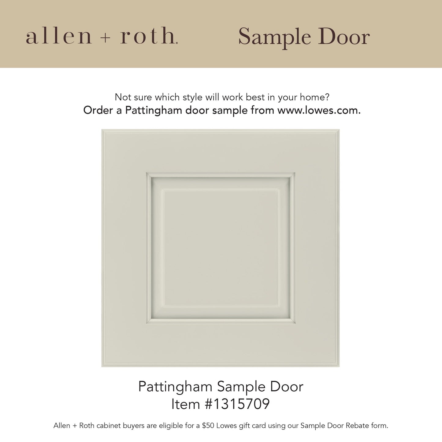 allen + roth Pattingham 27-in W x 34.5-in H x 24-in D Harbor Blind 1-Drawer Base Fully Assembled Cabinet (Raised Panel Square Style)