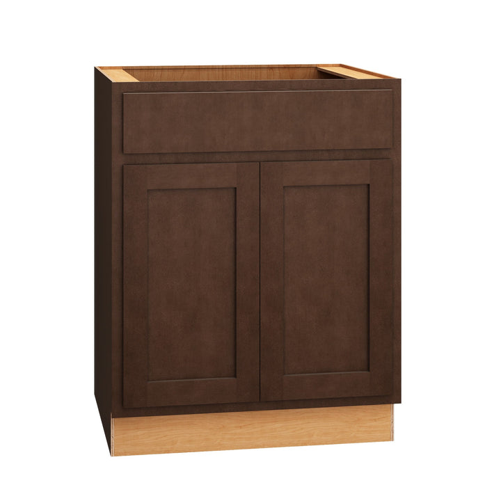 Diamond Express Jamestown 27-in W x 34.5-in H x 24-in D Thatch Partial Overlay Sink Base Fully Assembled Plywood Cabinet (Recessed Panel Shaker Style)