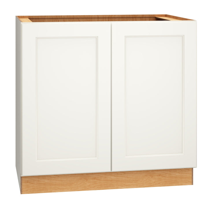 Diamond Express Macaulay 36-in W x 34.5-in H x 24-in D White Base Fully Assembled Plywood Cabinet (Recessed Panel Square Door Style)