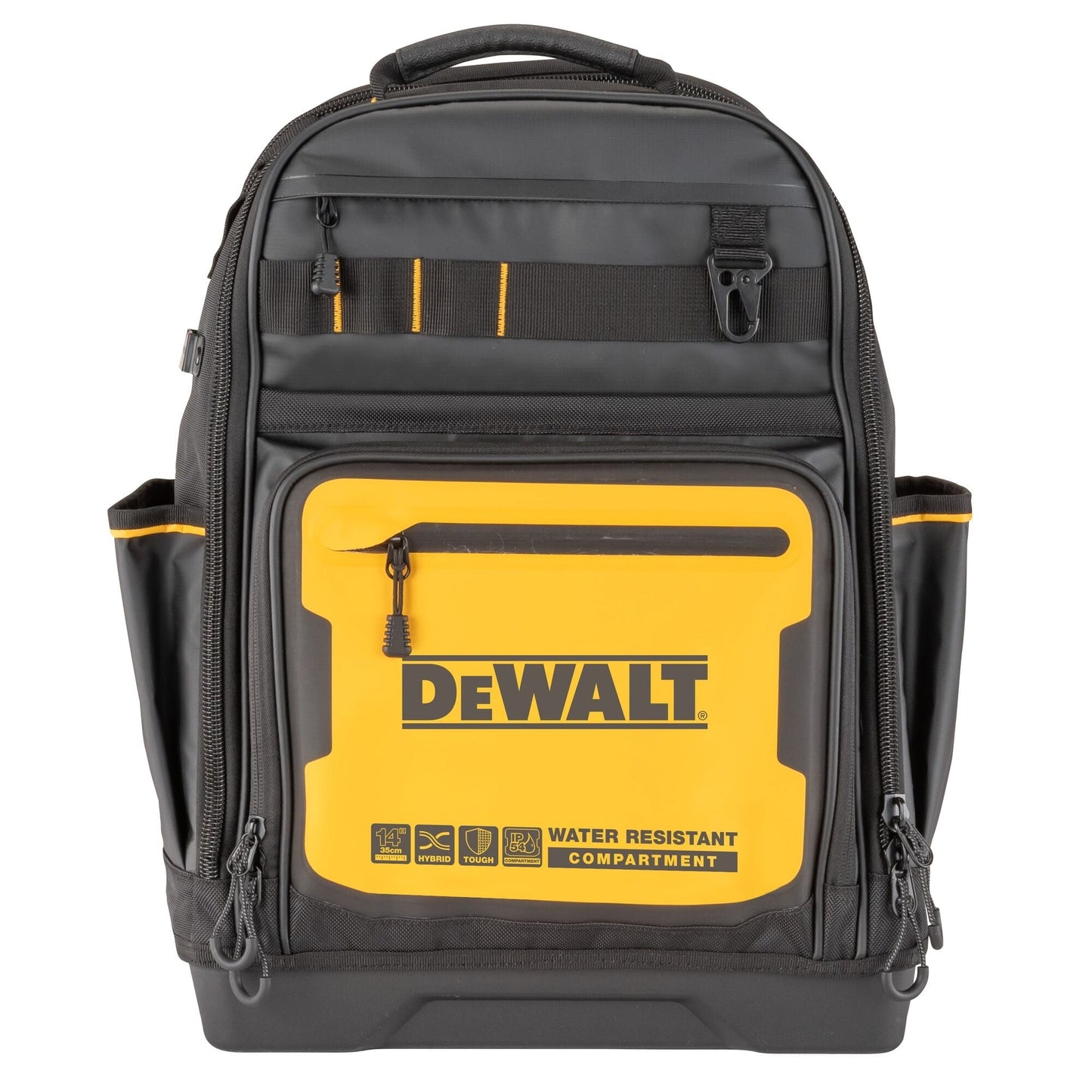 Black - Yellow Polyester 7.75-in W x 18.75-in D x 13.75-in L Zippered Backpack