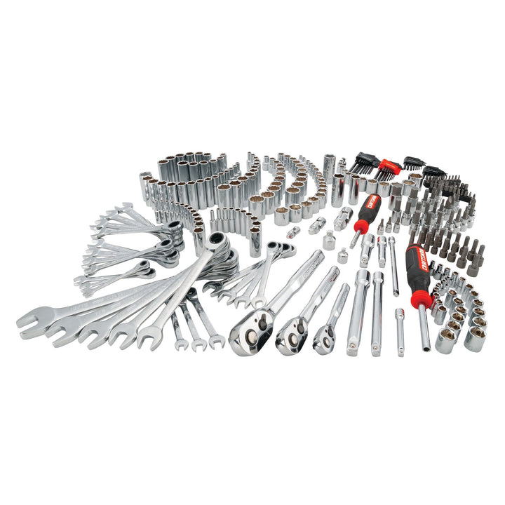 CRAFTSMAN 298-Piece Standard (SAE) and Metric Combination Polished Chrome Mechanics Tool Set, No Case